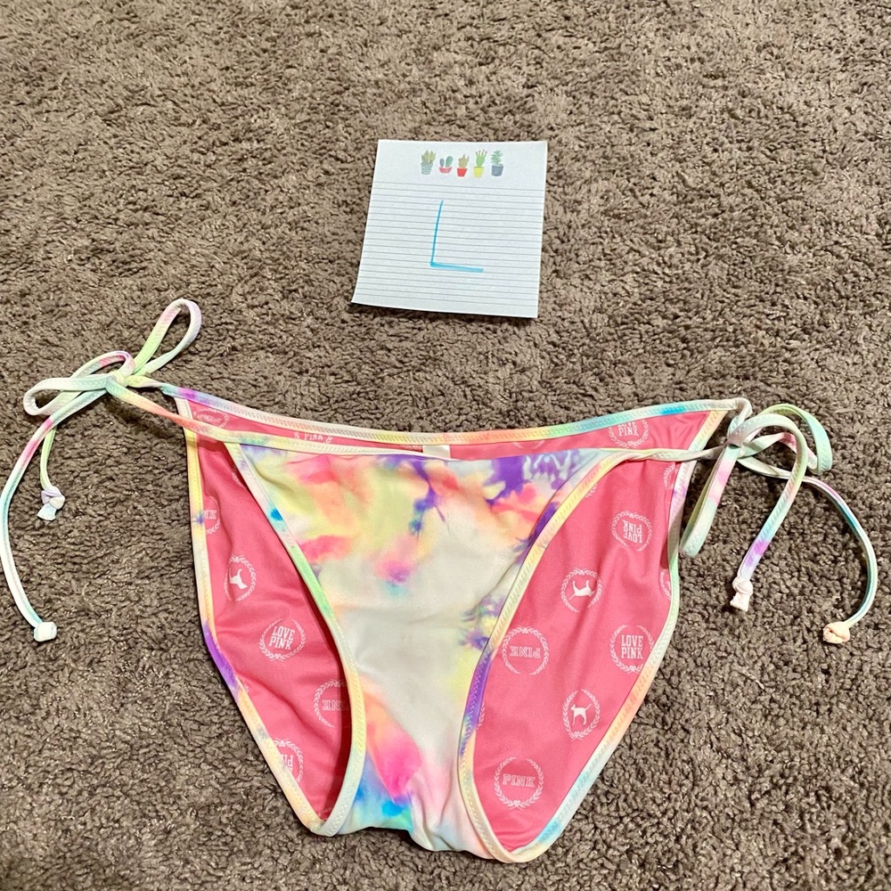 PINK tie dye bikini bottoms